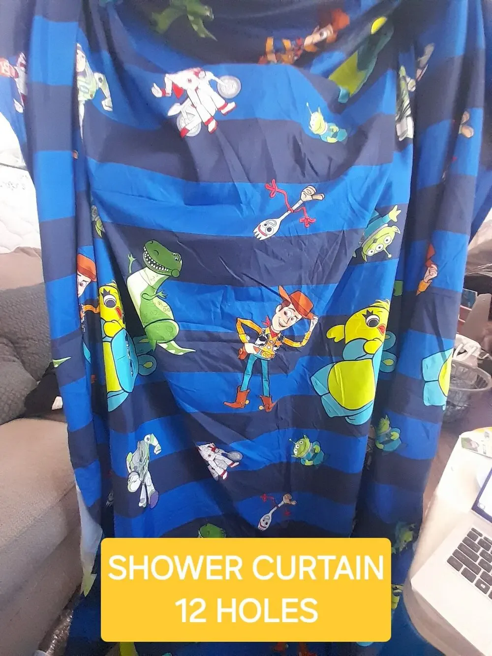 TOY STORY 4 SHOWER CURTAIN WITH 12 HOLES